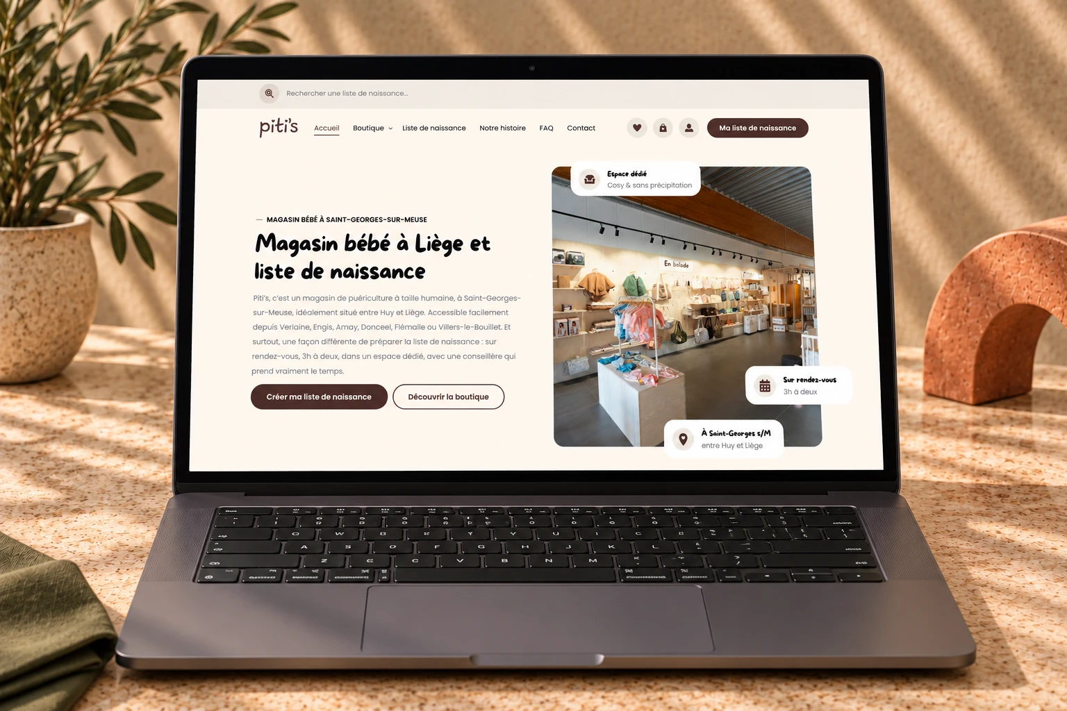 Le site Piti’s, réalisé pour une agence partenaire.