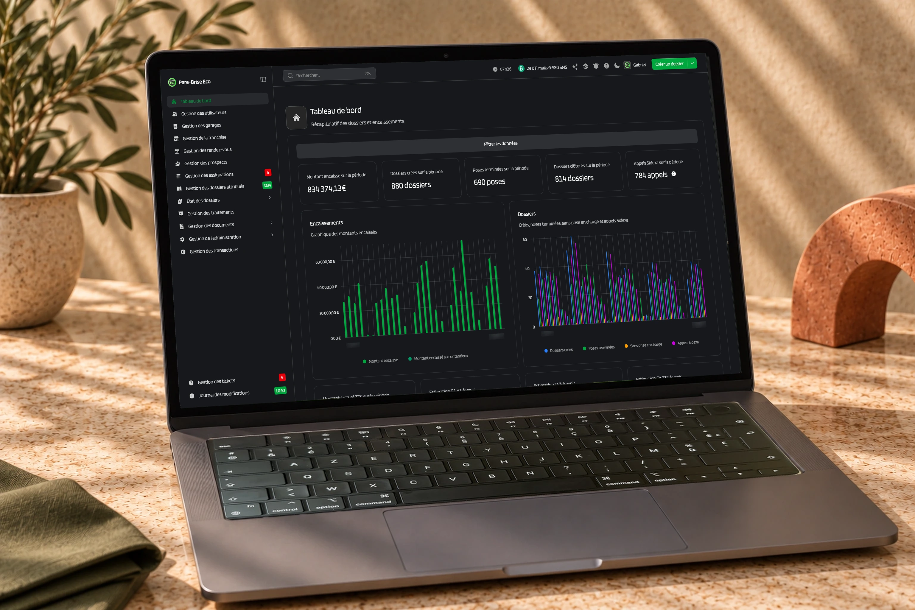 Application interne de gestion de la franchise Pare-Brise Éco